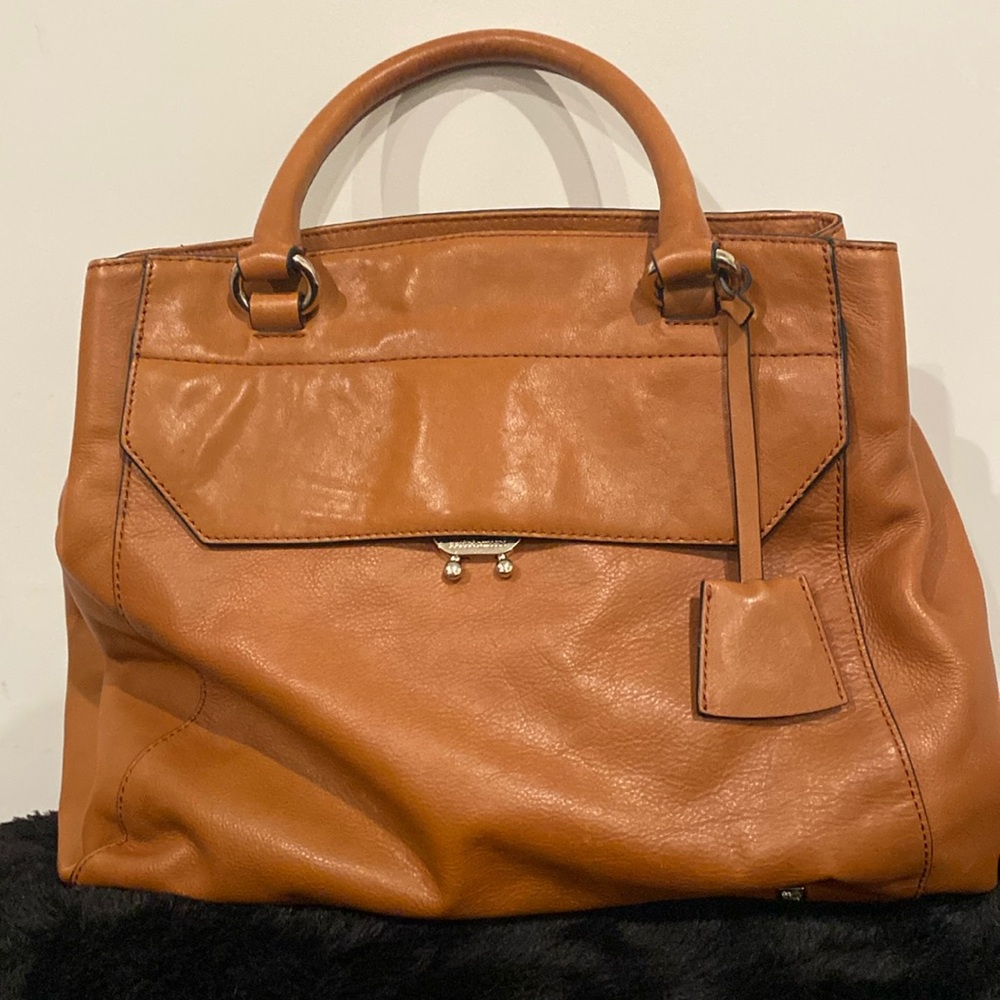 Karen Millen cognac satchel
